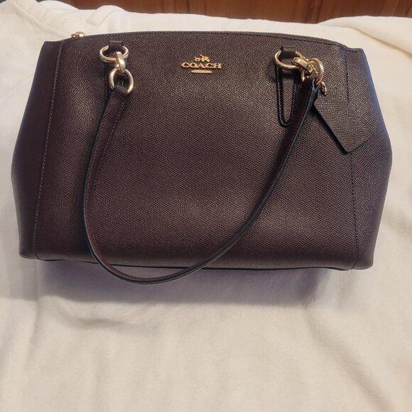 Coach Small Christie Carryall in Cross-grain Leather Oxblood Color NWT - Picture 6 of 13